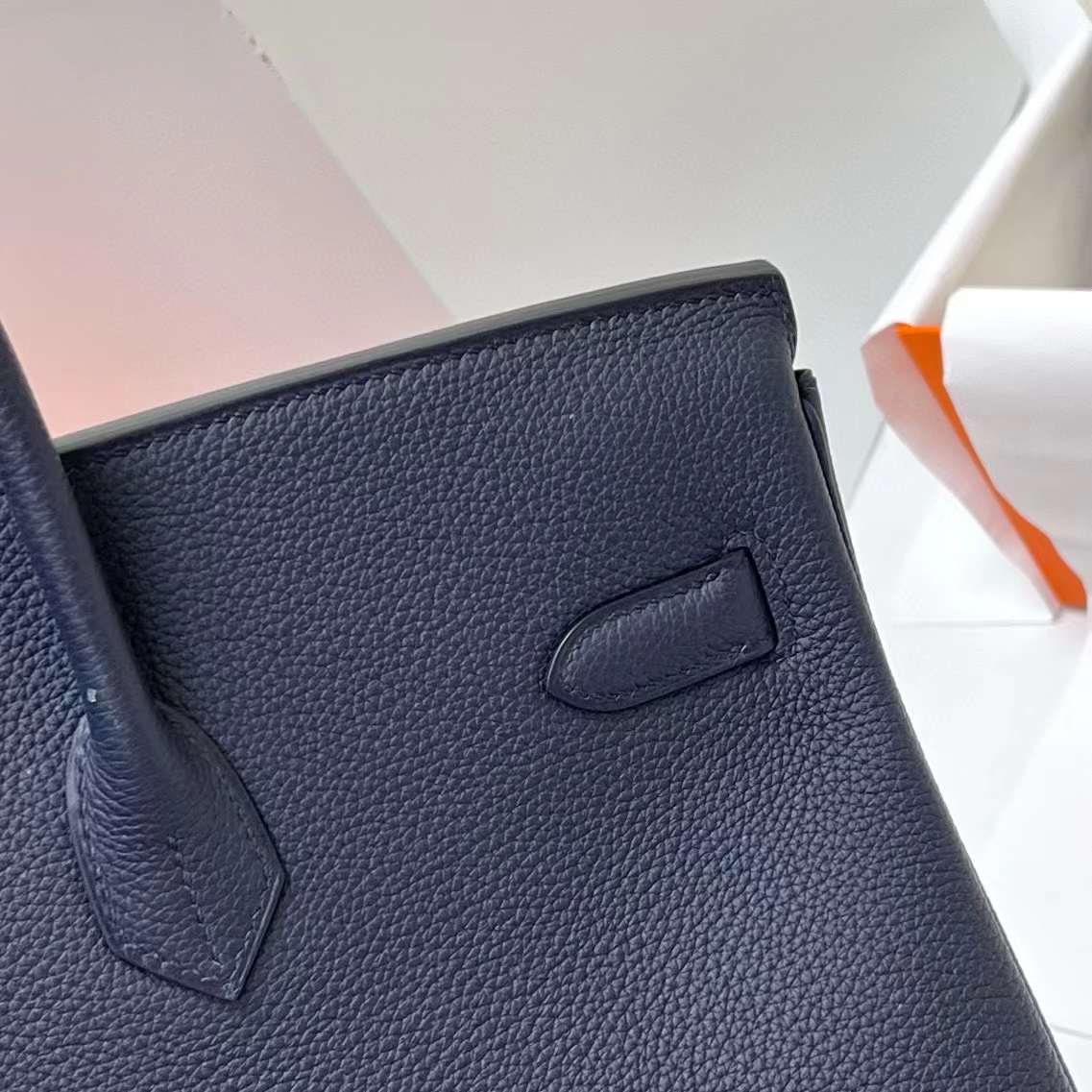 Hermès（爱马仕）Birkin 铂金包 Togo皮 2Z 午夜蓝 金扣 40cm 全手工蜡线缝制 Ghw