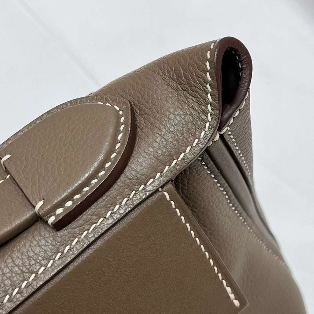 Hermès（爱马仕）Kelly 2424 Evercolor 拼 Swift Ck18 大象灰 银扣 29cm 全手工蜡线缝制 Phw