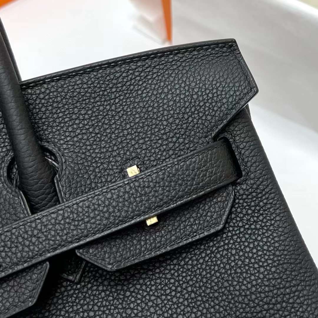 Hermès（爱马仕）Birkin 铂金包 Togo皮 Ck89 黑色 金扣 30cm 全手工蜡线缝制 Ghw