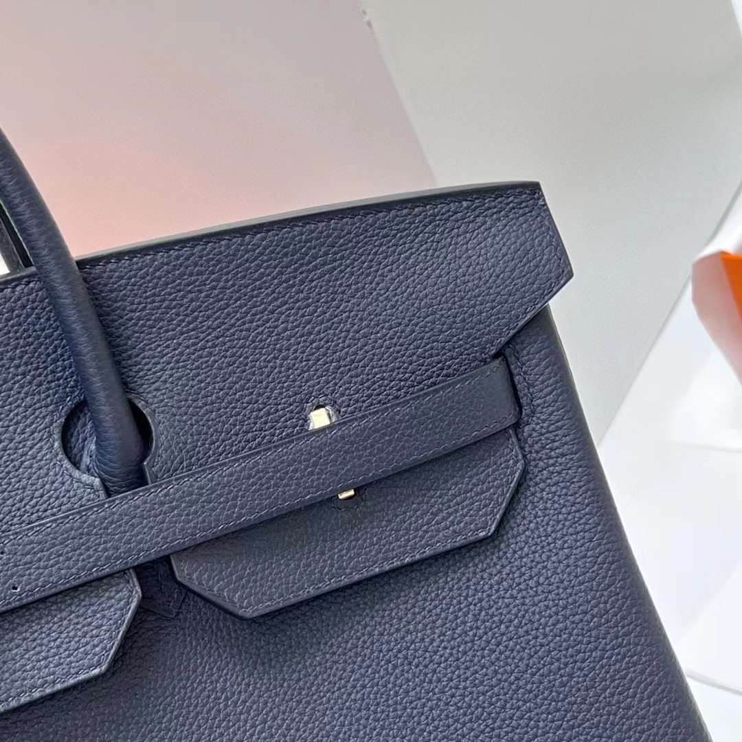 Hermès（爱马仕）Birkin 铂金包 Togo皮 2Z 午夜蓝 金扣 40cm 全手工蜡线缝制 Ghw