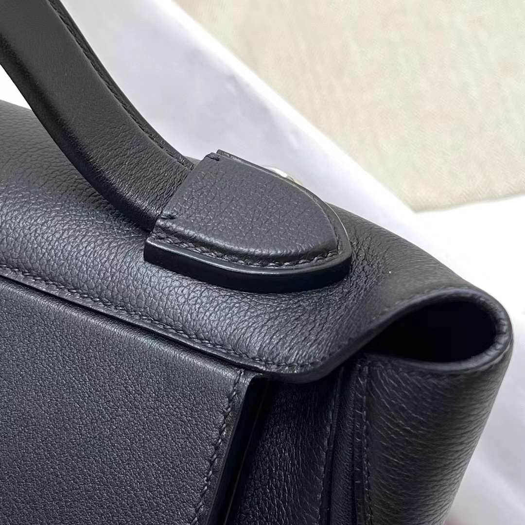 Hermès（爱马仕）Kelly 2424 Maurice 拼 Swift Ck89 黑色 银扣 29cm 全手工蜡线缝制 Phw