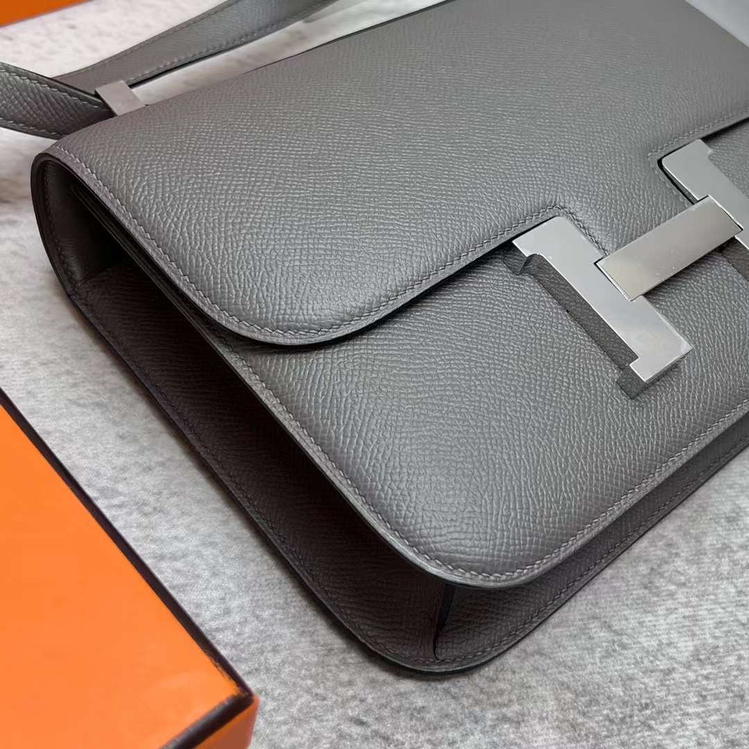 Hermès（爱马仕）Constance 24-1 Epsom 0L 积雨云灰 银扣 24cm 全手工蜡线缝制 Phw