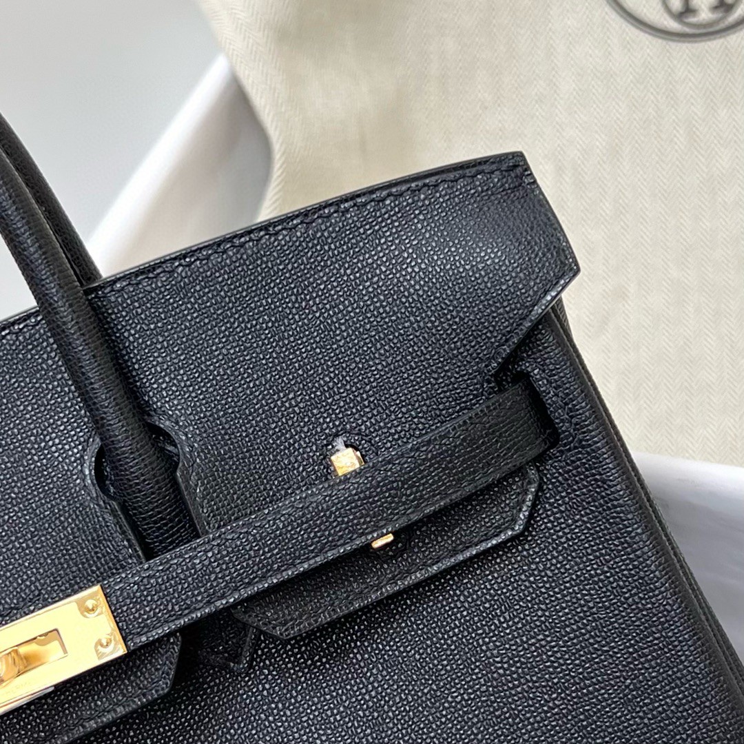 Hermès（爱马仕）Birkin 铂金包 GM 皮 ck89 黑色 Noir 金扣 GHW 25cm 顶级手缝