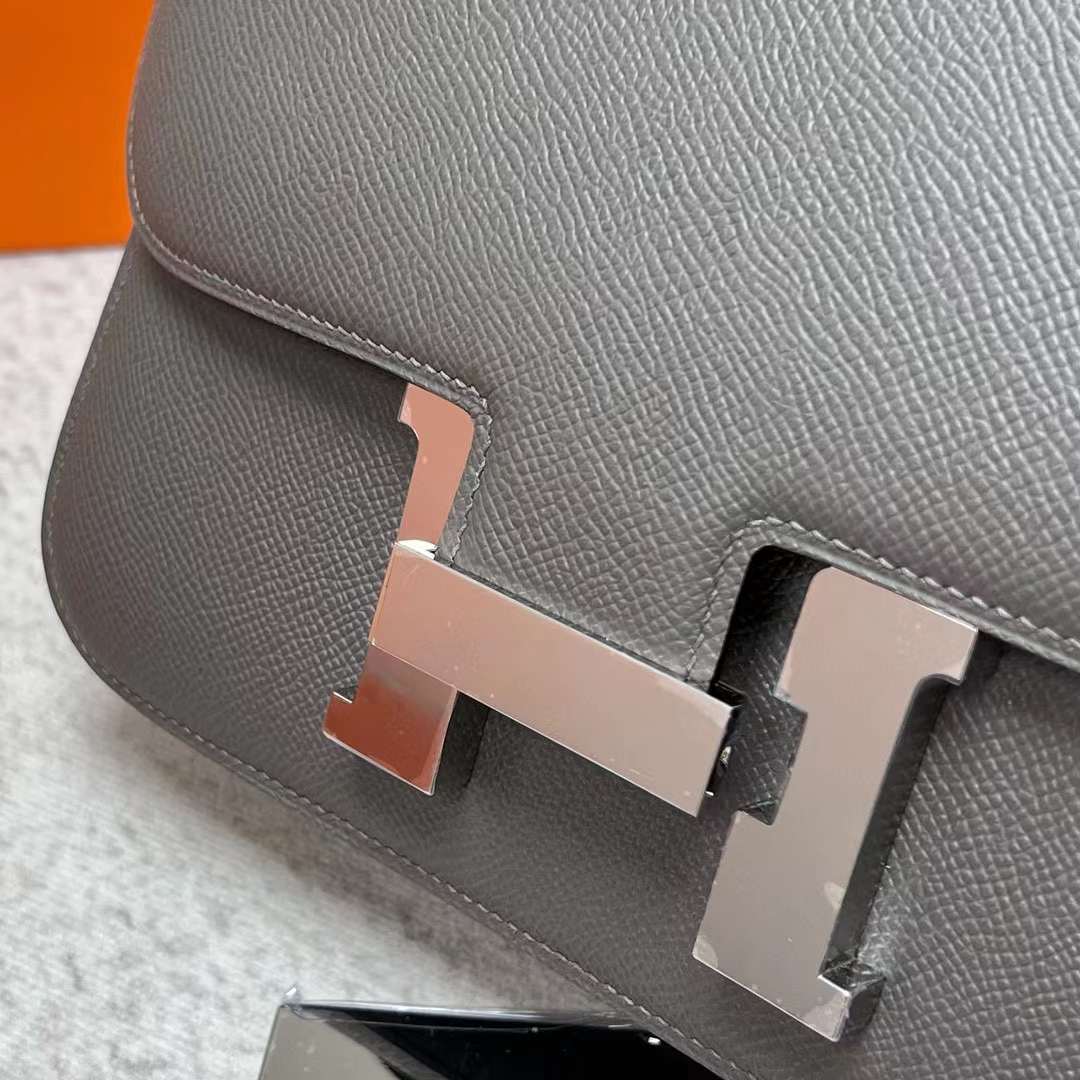 Hermès（爱马仕）Constance 24-1 Epsom 0L 积雨云灰 银扣 24cm 全手工蜡线缝制 Phw