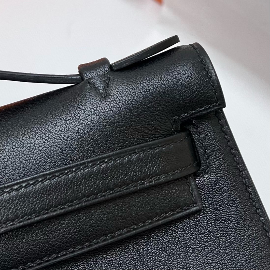 Hermès（爱马仕）Mini Kelly pochette Swift ck89 黑色 Noir 金扣 Ghw 22cm 顶级手缝