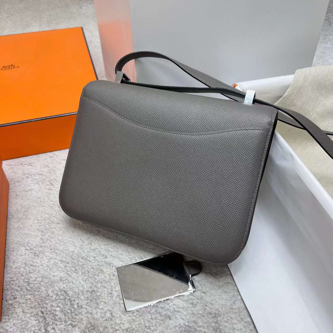 Hermès（爱马仕）Constance 24-1 Epsom 0L 积雨云灰 银扣 24cm 全手工蜡线缝制 Phw
