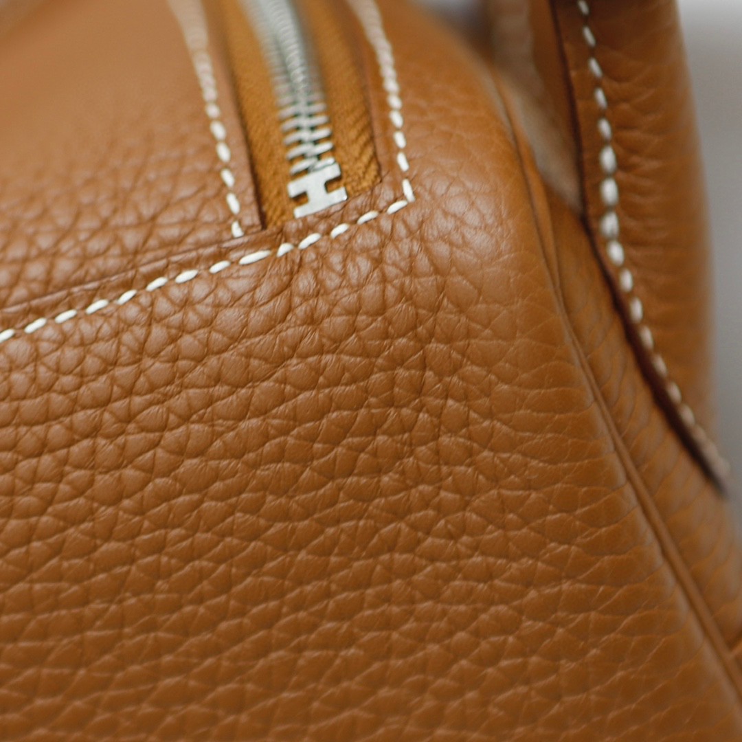 Hermès（爱马仕）Mini lindy 迷你琳迪包 Togo皮 ck37 金棕色 Gold 银扣 Phw 20cm 顶级手缝