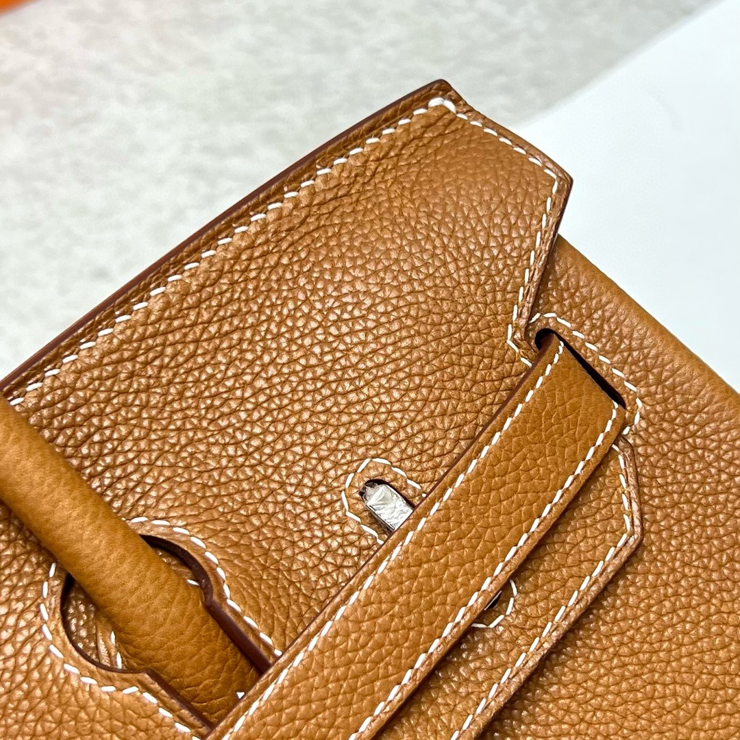 Hermès（爱马仕）Birkin 铂金包 福宝 马鞍皮 金棕色 Gold 银扣 Phw 30cm