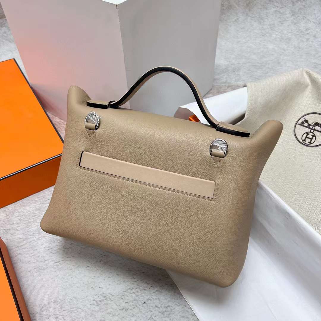 Hermès（爱马仕）Kelly 2424 Maurice 拼 Swift S2 风衣灰 银扣 29cm 全手工蜡线缝制 Phw