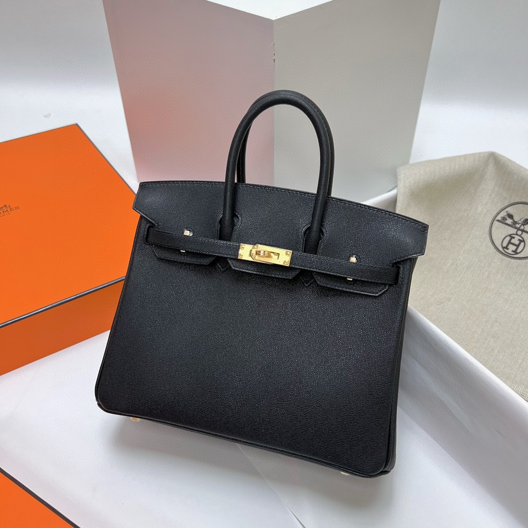 Hermès（爱马仕）Birkin 铂金包 GM 皮 ck89 黑色 Noir 金扣 GHW 25cm 顶级手缝