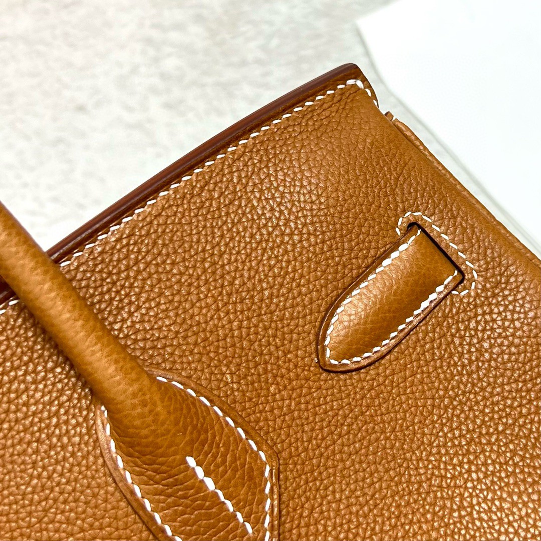 Hermès（爱马仕）Birkin 铂金包 福宝 马鞍皮 金棕色 Gold 银扣 Phw 30cm