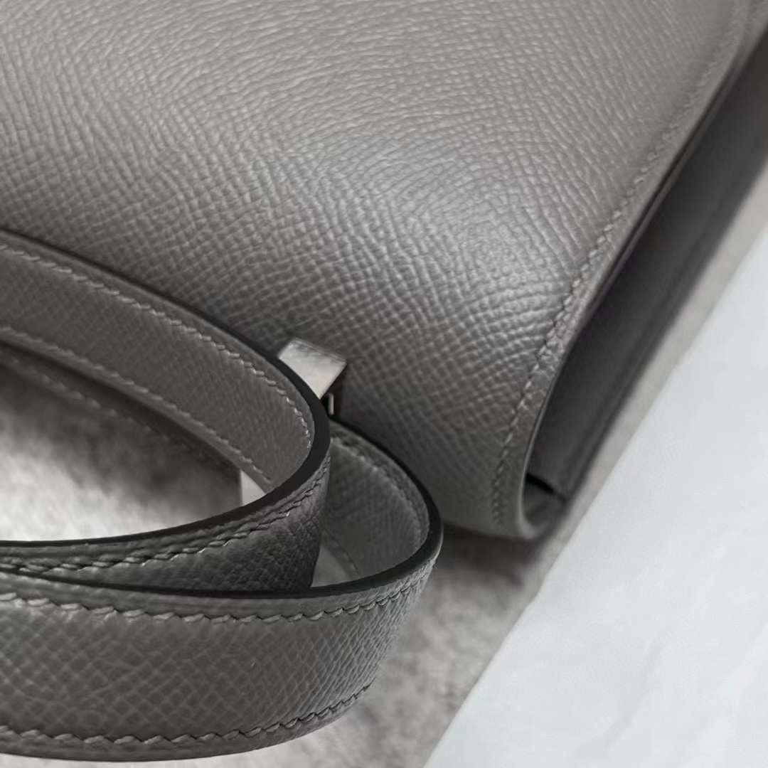 Hermès（爱马仕）Constance 24-1 Epsom 0L 积雨云灰 银扣 24cm 全手工蜡线缝制 Phw