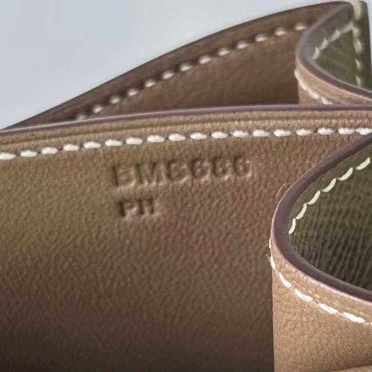 Hermès（爱马仕）Constance 空姐包 Epsom Ck18 大象灰 玫瑰金扣 19cm 全手工蜡线缝制 Rghw
