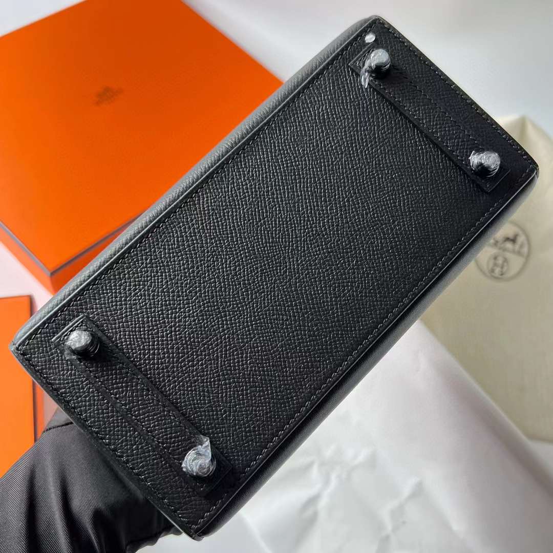Hermès（爱马仕）Birkin 小房子 So Black 黑色 全手工蜡线缝制 黑扣 20cm