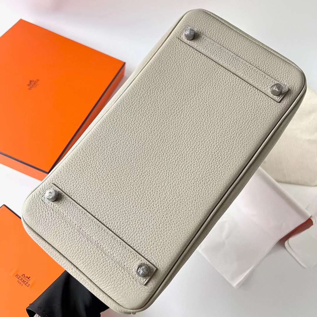 Hermès（爱马仕）Birkin 铂金包 Touch Togo 拼 雾面美洲鳄鱼皮 Ck80 珍珠灰 银扣 30cm 全手工蜡线缝制 Phw
