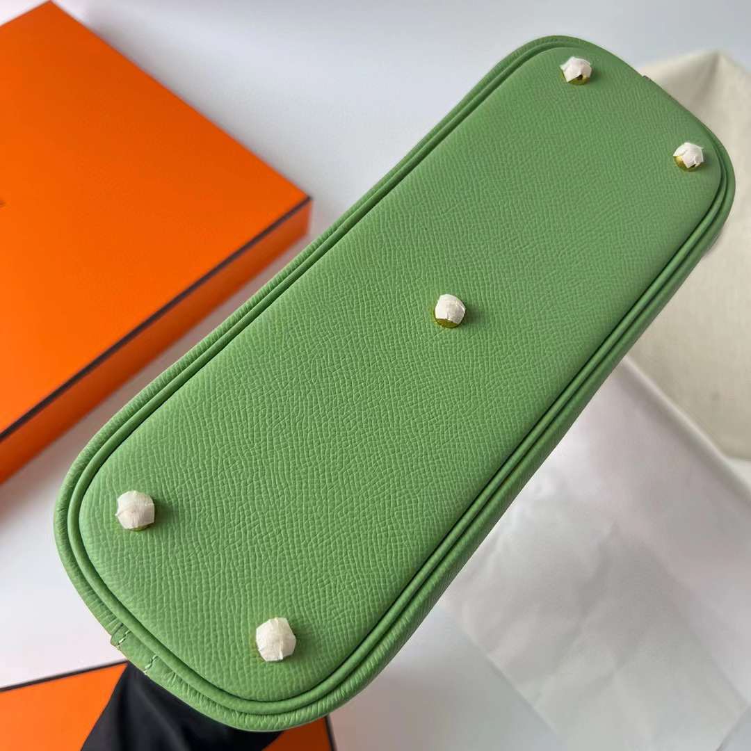 Hermès（爱马仕）Bolide 保龄球包 Epsom I3 牛油果绿 金扣 25cm 全手工蜡线缝制 Ghw