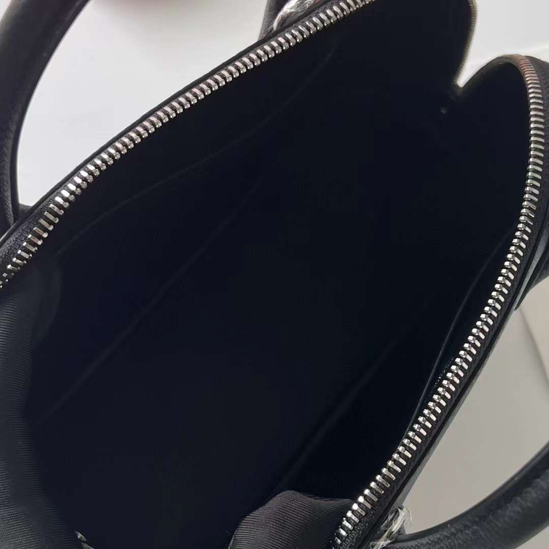 Hermès（爱马仕）Bolide 保龄球包 Evercolor Ck89 黑色 银扣 25cm 全手工蜡线缝制 Phw