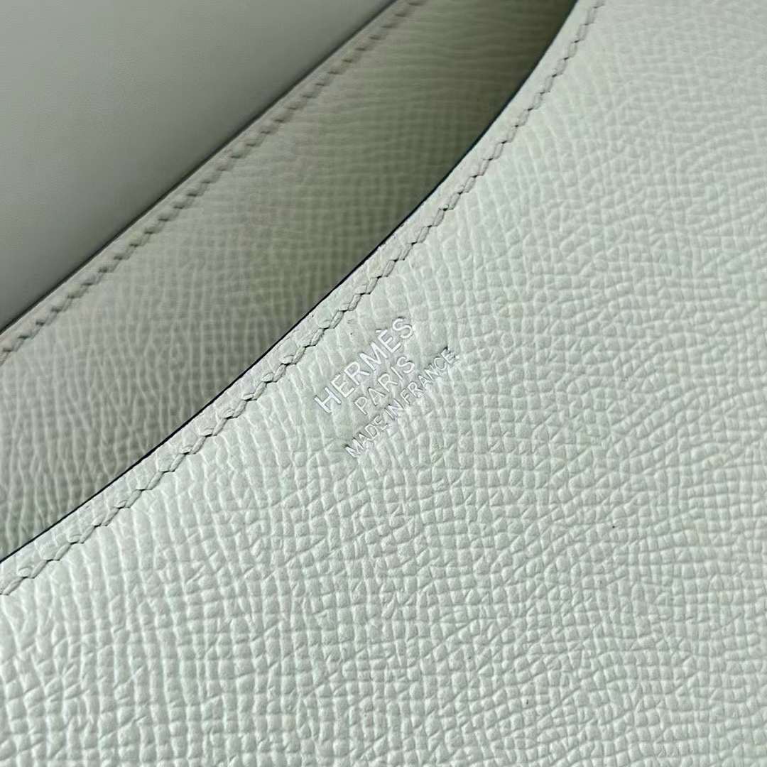 Hermès（爱马仕）Constance 康斯坦斯 Epsom 0S 气泡绿 银扣 24cm 全手工蜡线缝制 Phw