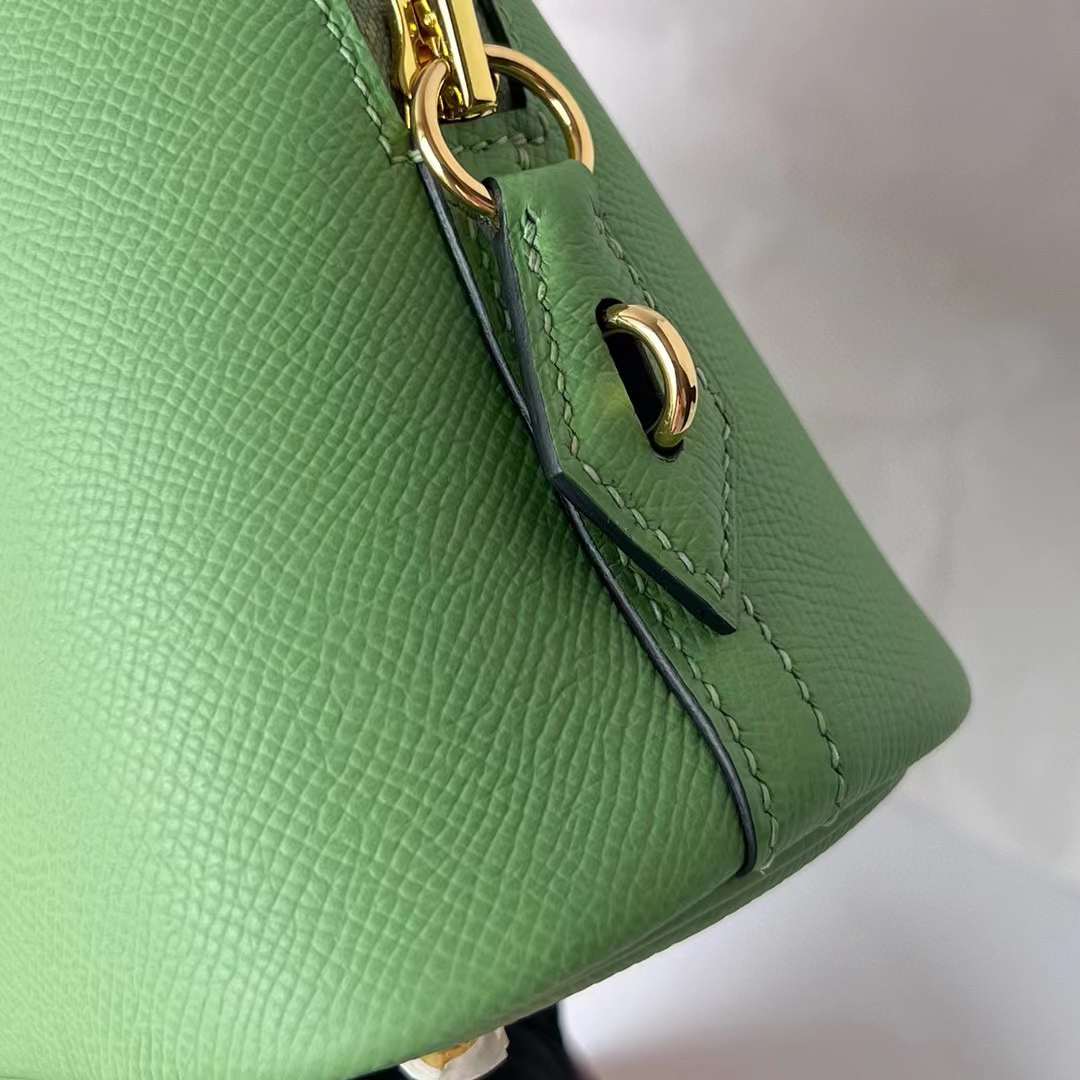 Hermès（爱马仕）Bolide 保龄球包 Epsom I3 牛油果绿 金扣 25cm 全手工蜡线缝制 Ghw