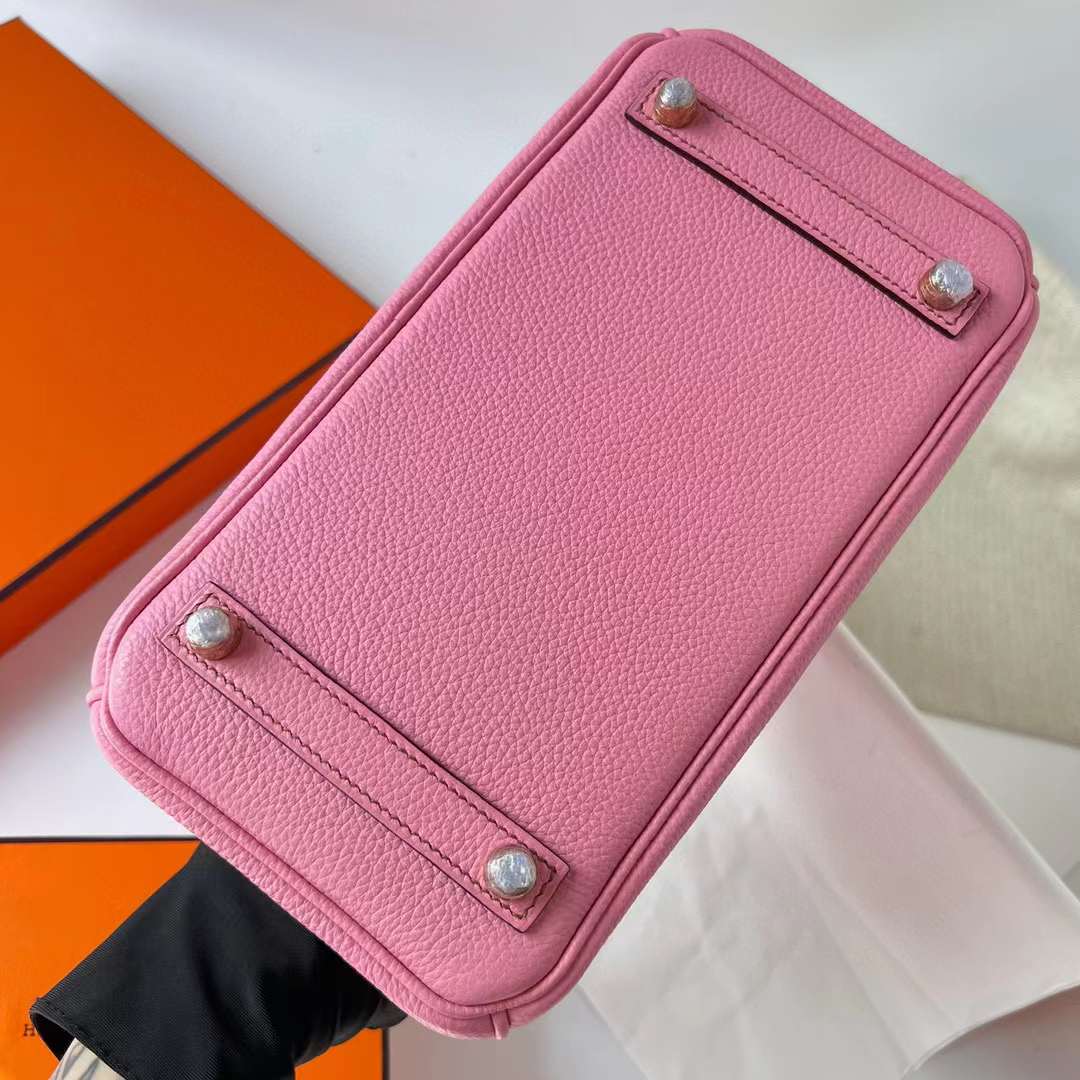 Hermès（爱马仕）Birkin 铂金包 Togo 进口小牛皮 5P 樱花粉 金扣 25cm 全手工蜡线缝制 Ghw