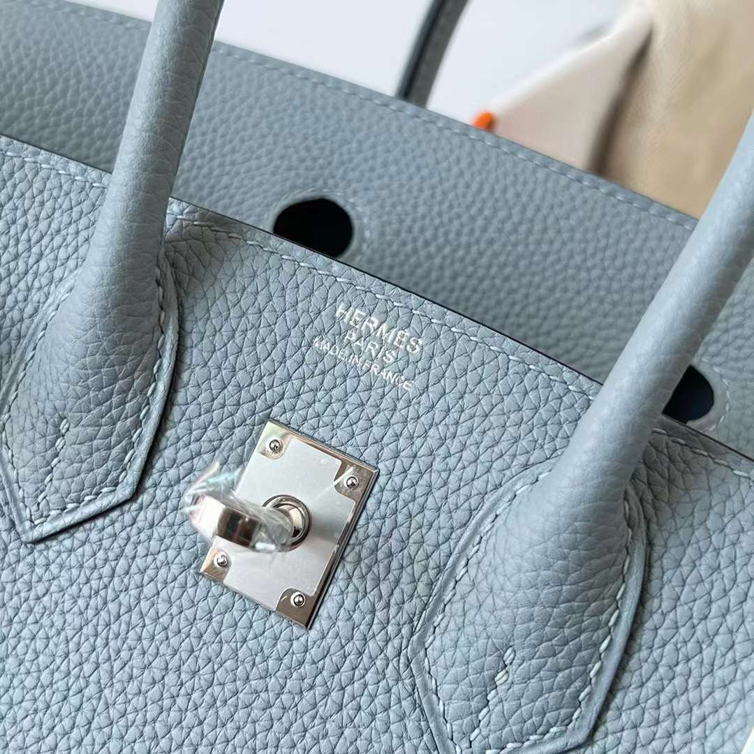 Hermès（爱马仕）Birkin 铂金包 Epsom 09 梦幻粉紫 银扣 25cm 全手工蜡线缝制 Phw