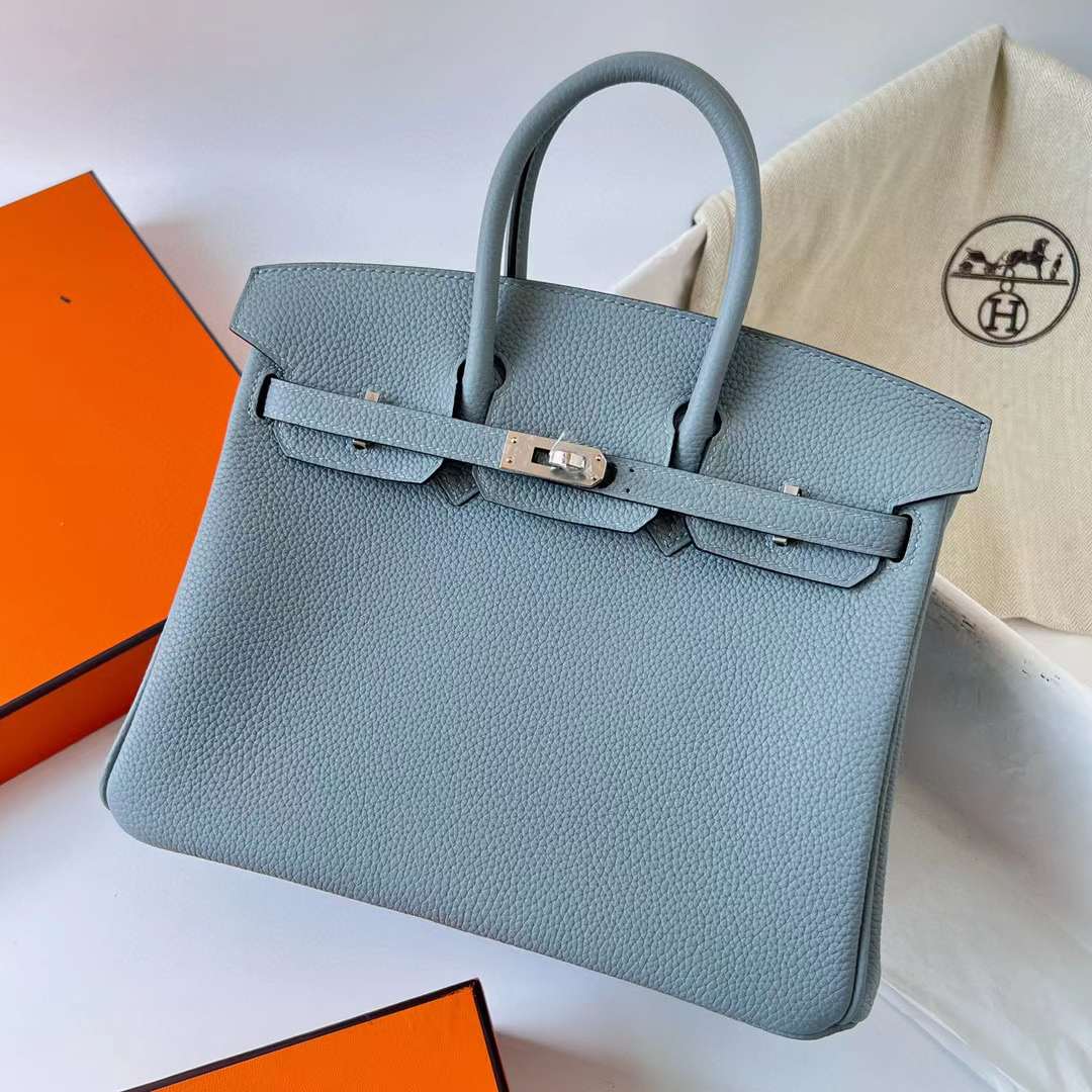 Hermès（爱马仕）Birkin 铂金包 Epsom 09 梦幻粉紫 银扣 25cm 全手工蜡线缝制 Phw