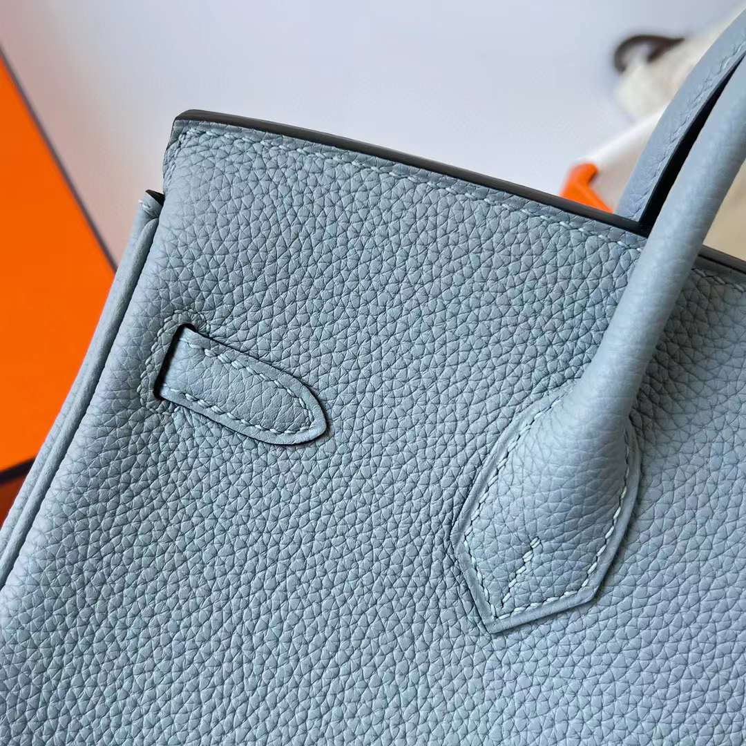 Hermès（爱马仕）Birkin 铂金包 Epsom 09 梦幻粉紫 银扣 25cm 全手工蜡线缝制 Phw
