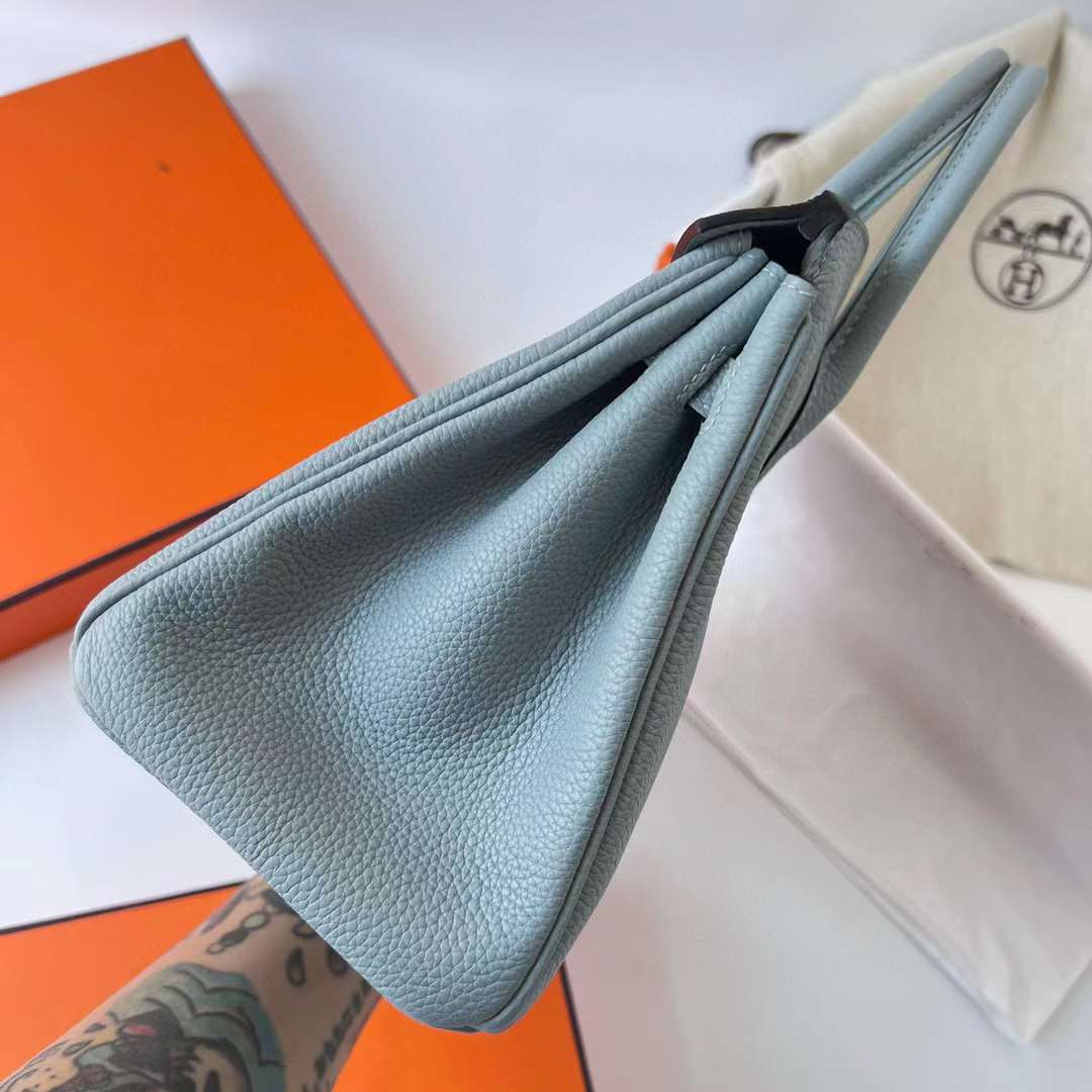 Hermès（爱马仕）Birkin 铂金包 Epsom 09 梦幻粉紫 银扣 25cm 全手工蜡线缝制 Phw