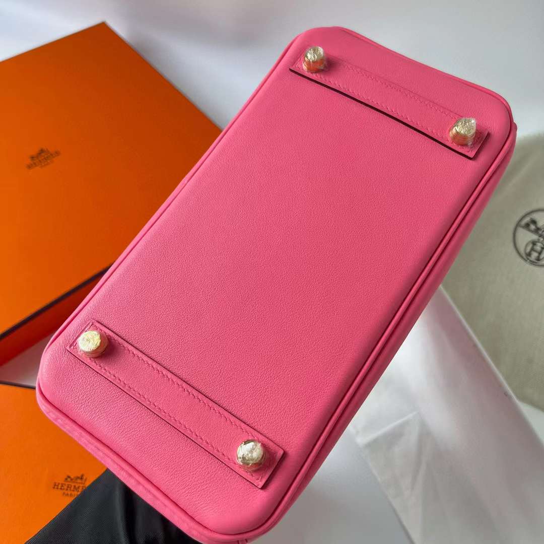 Hermès（爱马仕）Birkin 铂金包 Swift 8W 新唇膏粉 金扣 25cm 全手工蜡线缝制 Ghw