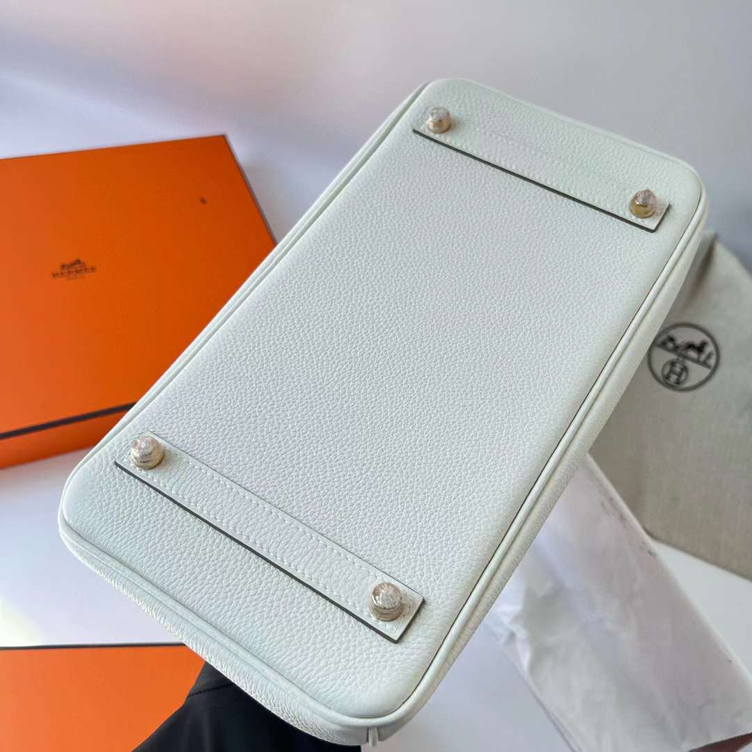 Hermès（爱马仕）Birkin 铂金包 Togo 进口小牛皮 0T 蘑菇白 金扣 30cm 全手工蜡线缝制 Ghw