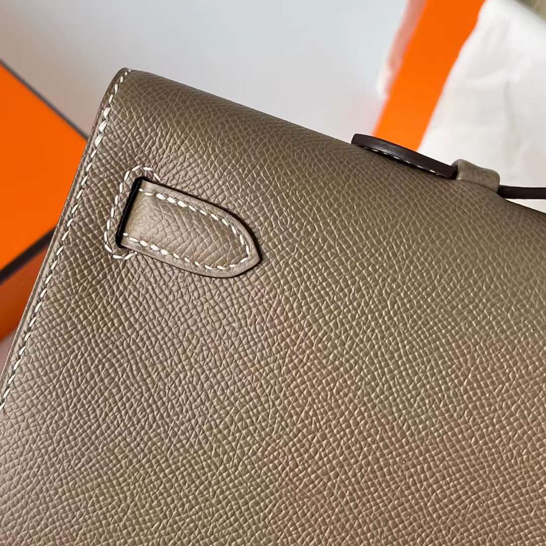 Hermès（爱马仕）Kelly cut Epsom Ck18 大象灰 金扣 31cm 全手工蜡线缝制 Ghw