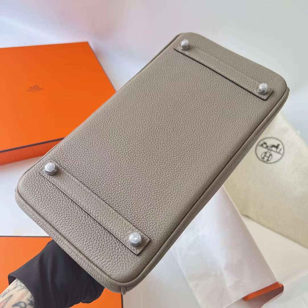 Hermès（爱马仕）Birkin 铂金包 Togo皮 进口顶级小牛皮 M8 沥青灰 银扣 30cm 全手工蜡线缝制 Phw
