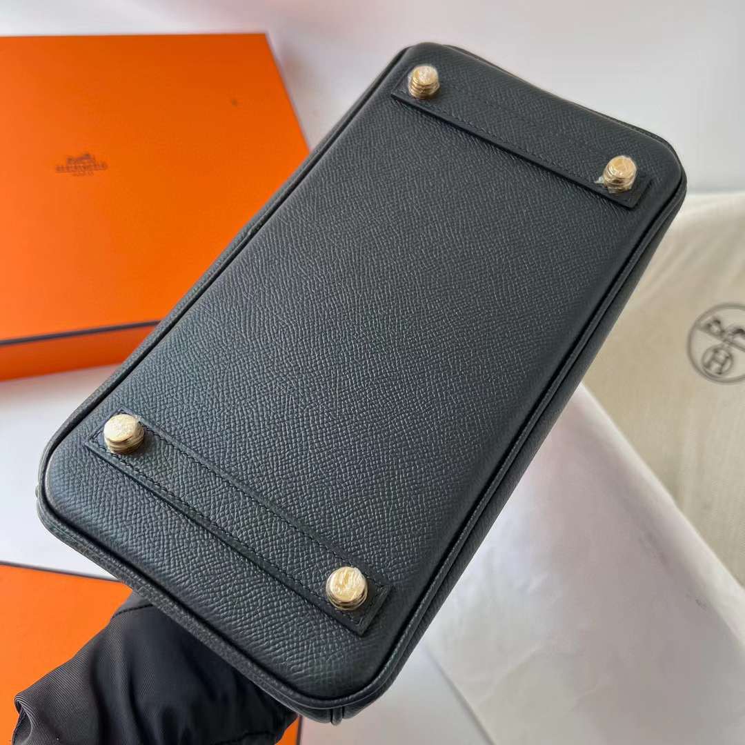 Hermès（爱马仕）Birkin 铂金包 Epsom Ck89 黑色 金扣 25cm 全手工蜡线缝制 Ghw