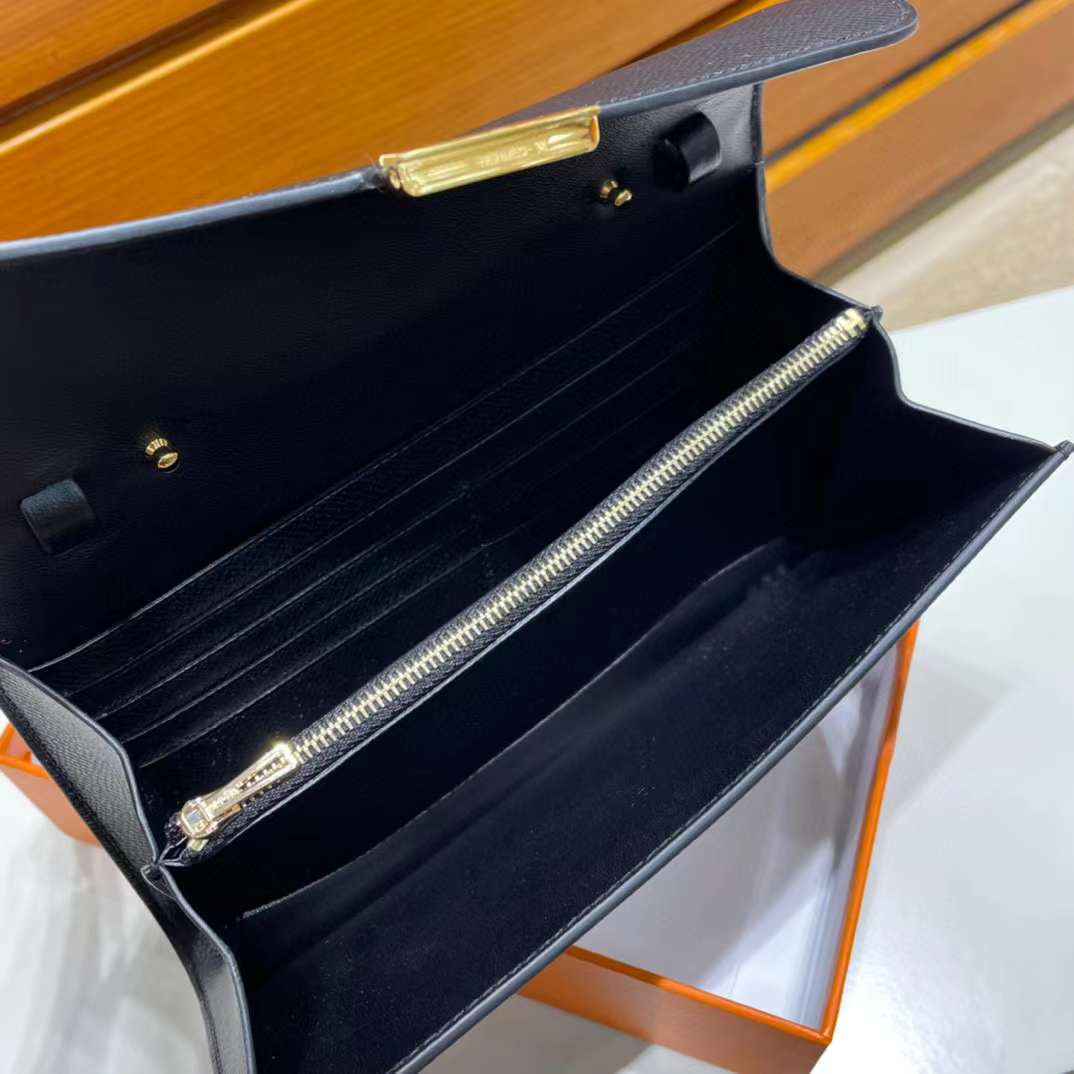 Hermès（爱马仕）Constance to go epsom ck89 黑色 金扣 20cm 全手工蜡线缝制