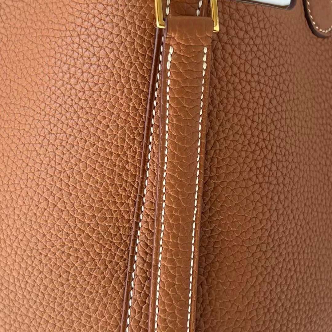 Hermès（爱马仕）Picotin 菜篮子 Clemence（御用原厂进口tc皮）Ck37 金棕色 金扣 18cm 全手工蜡线缝制 Ghw