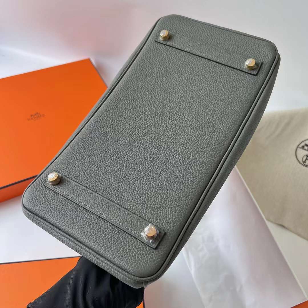 Hermès（爱马仕）Birkin 铂金包 Togo皮 进口顶级小牛皮 0L 积雨云灰 金扣 30cm 全手工蜡线缝制 Ghw