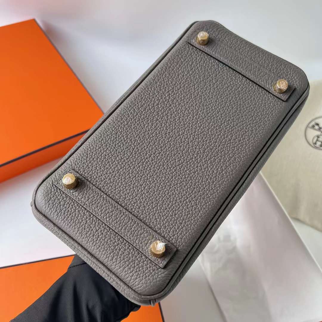 Hermès（爱马仕）Birkin 铂金包 Togo皮 进口德国小牛皮 8F 锡器灰 金扣 25cm 全手工蜡线缝制 Ghw