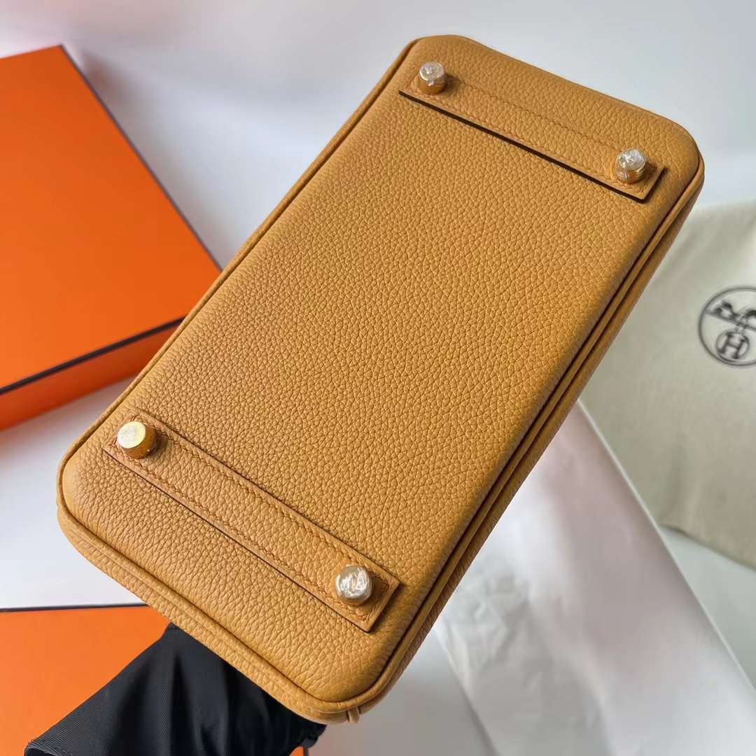 Hermès（爱马仕）Birkin 铂金包 Togo皮 进口德国小牛皮 2S 芝麻色 金扣 25cm 全手工蜡线缝制 Ghw