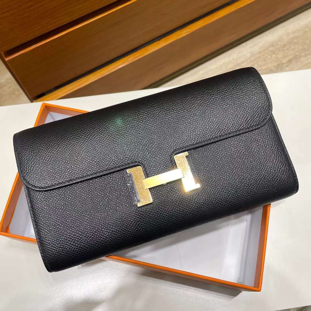 Hermès（爱马仕）Constance to go epsom ck89 黑色 金扣 20cm 全手工蜡线缝制
