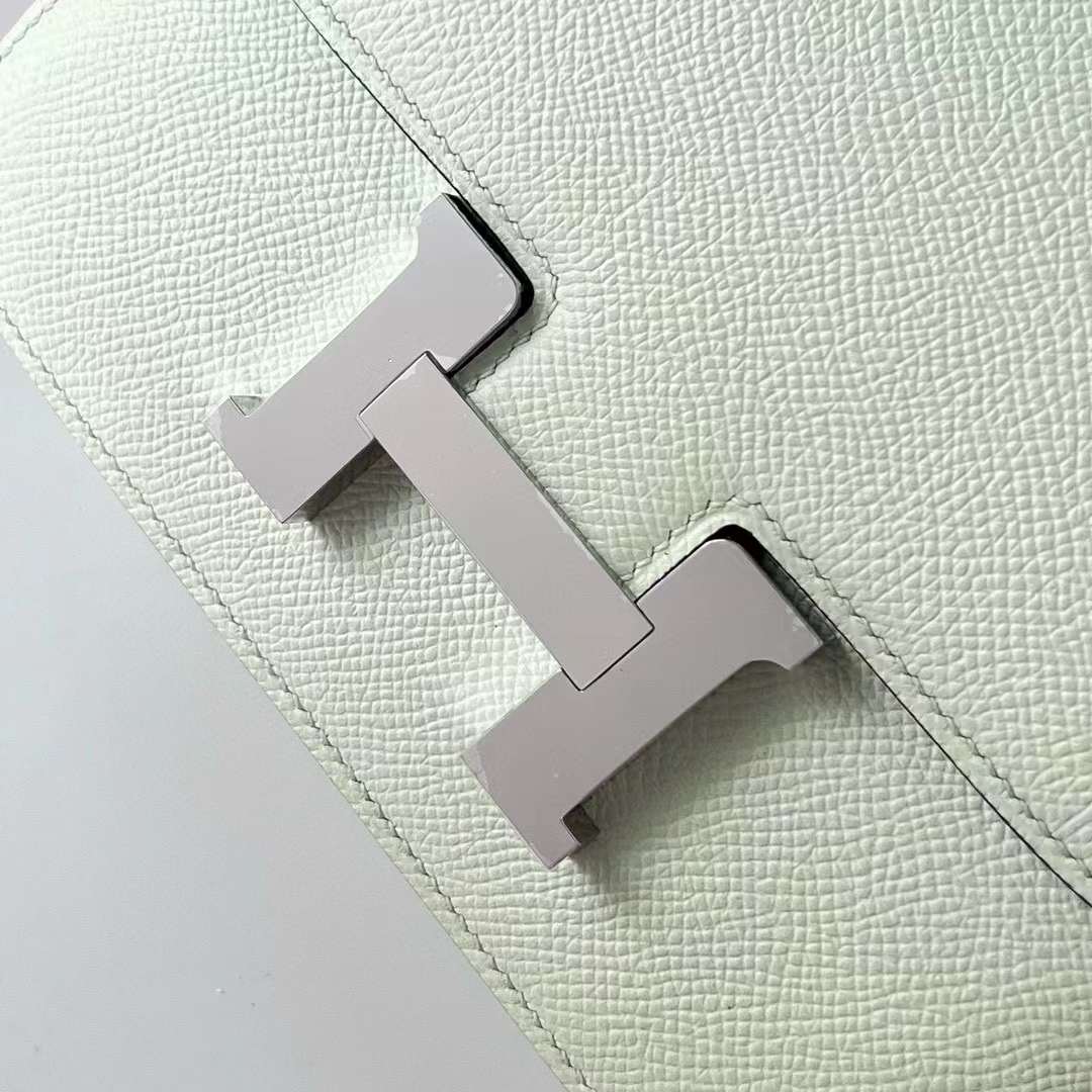 Hermès（爱马仕）Constance 空姐包 镜子款 Epsom 0S 气泡绿 银扣 1-19cm 全手工蜡线缝制 Phw