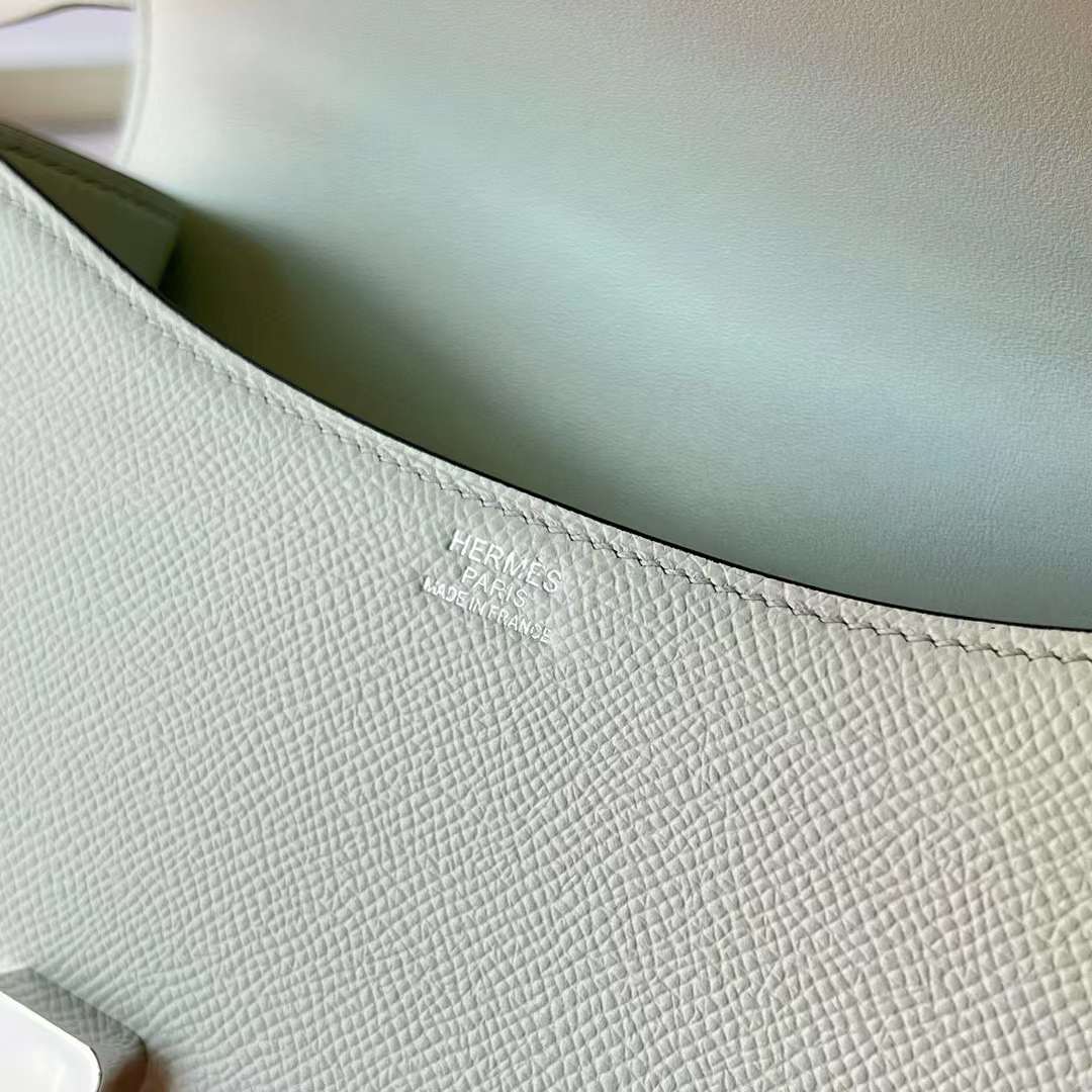 Hermès（爱马仕）Constance 空姐包 Epsom 0S 气泡绿 银扣 1-24cm 全手工蜡线缝制 Phw