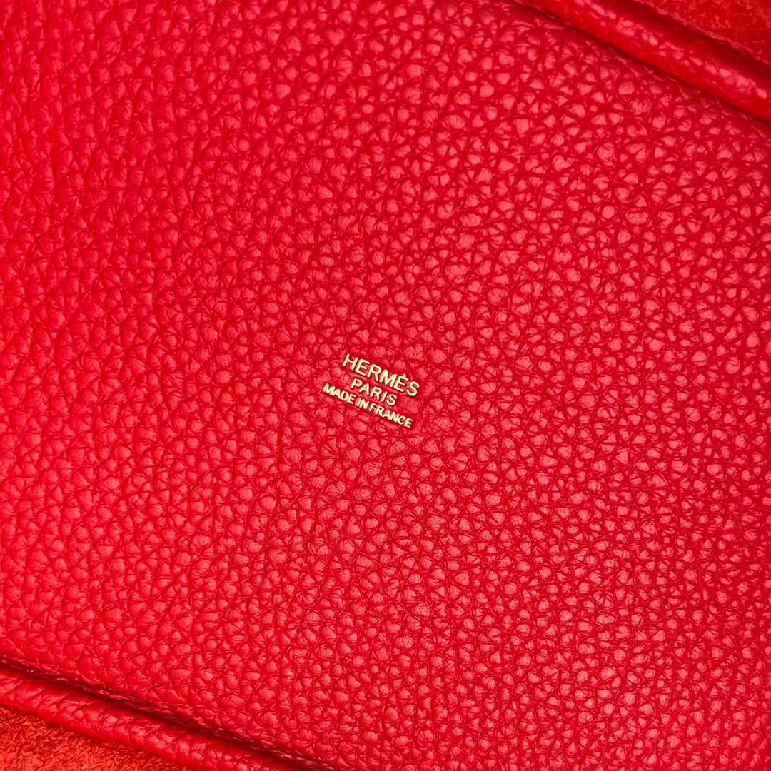 Hermès（爱马仕）Picotin 菜篮子 Clemence（御用原厂进口tc皮）Q5 国旗红 金扣 18cm 全手工蜡线缝制 Ghw