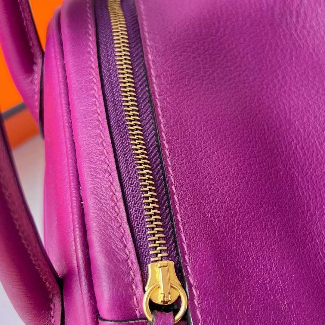 Hermès（爱马仕）Lindy 琳迪包 Swift P9 海葵紫 金扣 26cm 全手工蜡线缝制 Ghw