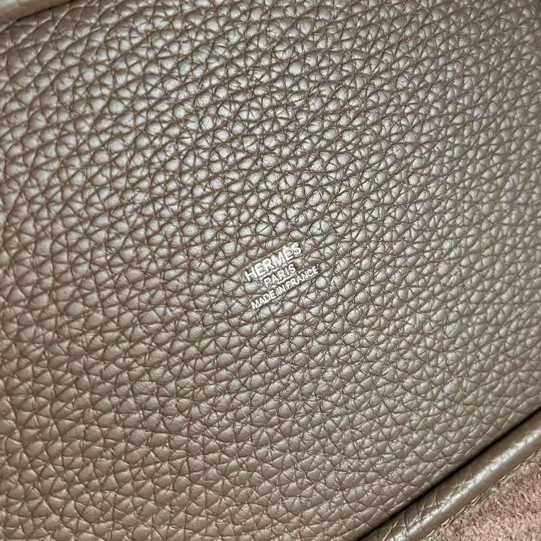 Hermès（爱马仕）Picotin 菜篮子 Clemence（御用原厂进口tc皮）Ck18 大象灰 银扣 18cm 全手工蜡线缝制 Phw