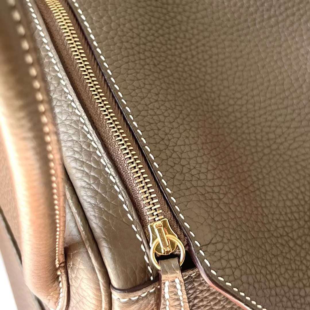 Hermès（爱马仕）Lindy 琳迪包 Clemence Ck18 大象灰 金扣 26cm 全手工蜡线缝制 Ghw