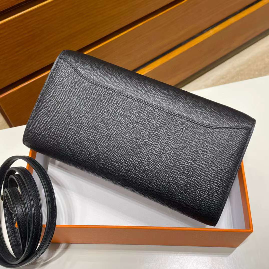 Hermès（爱马仕）Constance to go epsom ck89 黑色 金扣 20cm 全手工蜡线缝制