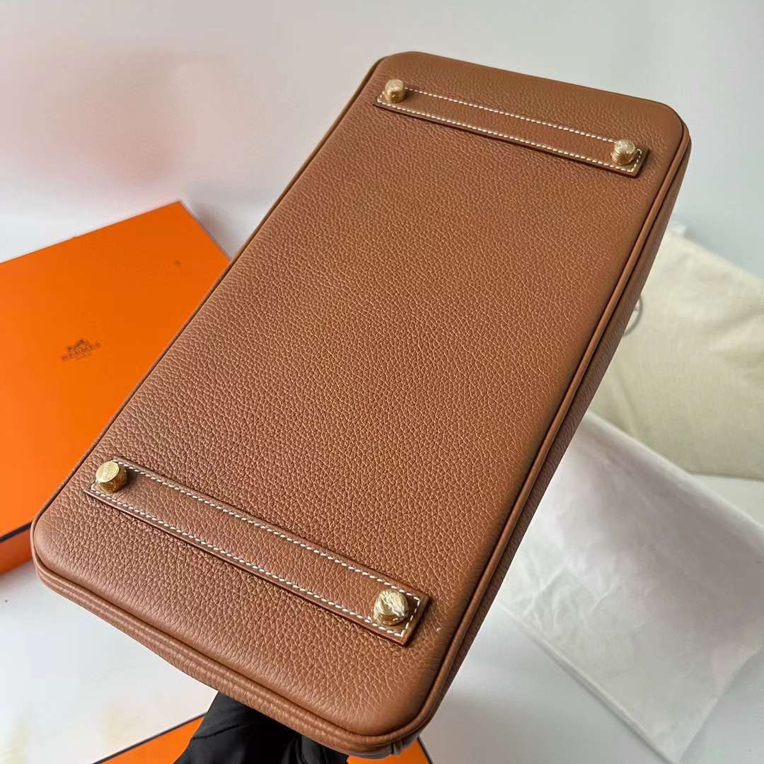 Hermès（爱马仕）Birkin 铂金包 Togo皮 进口德国小牛皮 Ck37 金棕色 金扣 35cm 全手工蜡线缝制 Ghw
