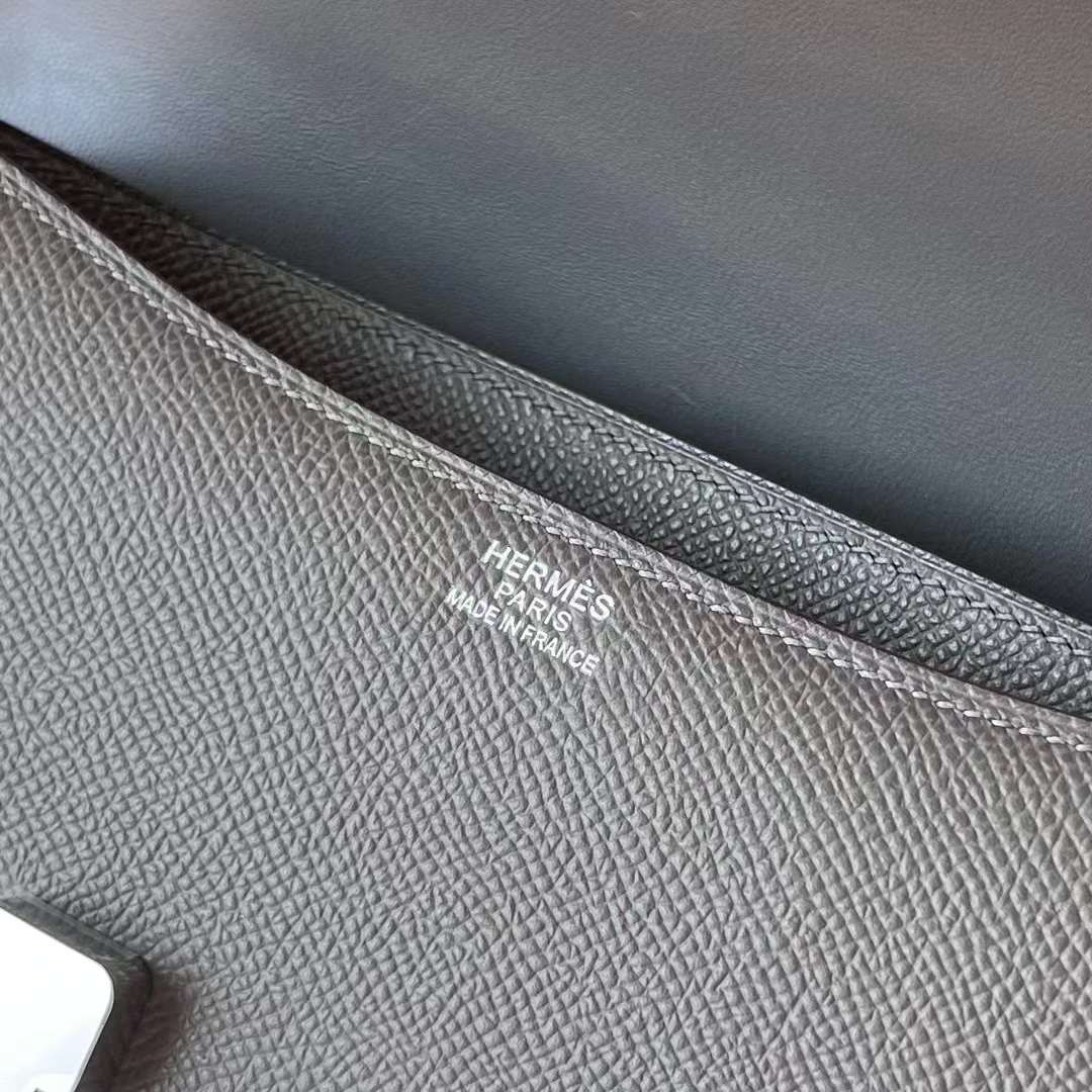 Hermès（爱马仕）Constance Elan Epsom 8F 锡器灰 银扣 26cm 全手工蜡线缝 Phw
