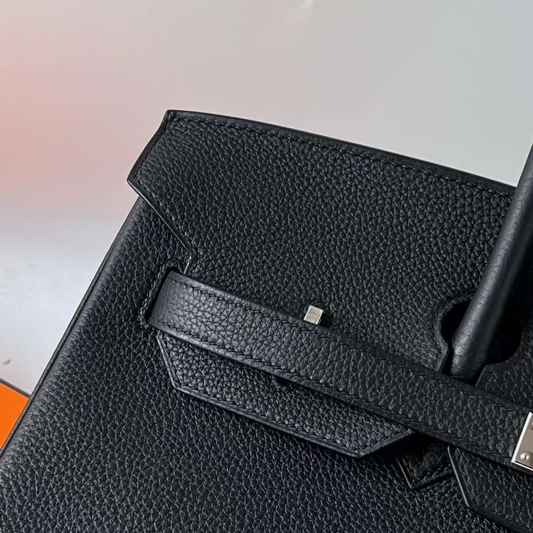 Hermès（爱马仕）Birkin 铂金包 Togo皮 进口德国小牛皮 Ck89 黑色 银扣 35cm 全手工蜡线缝 Phw