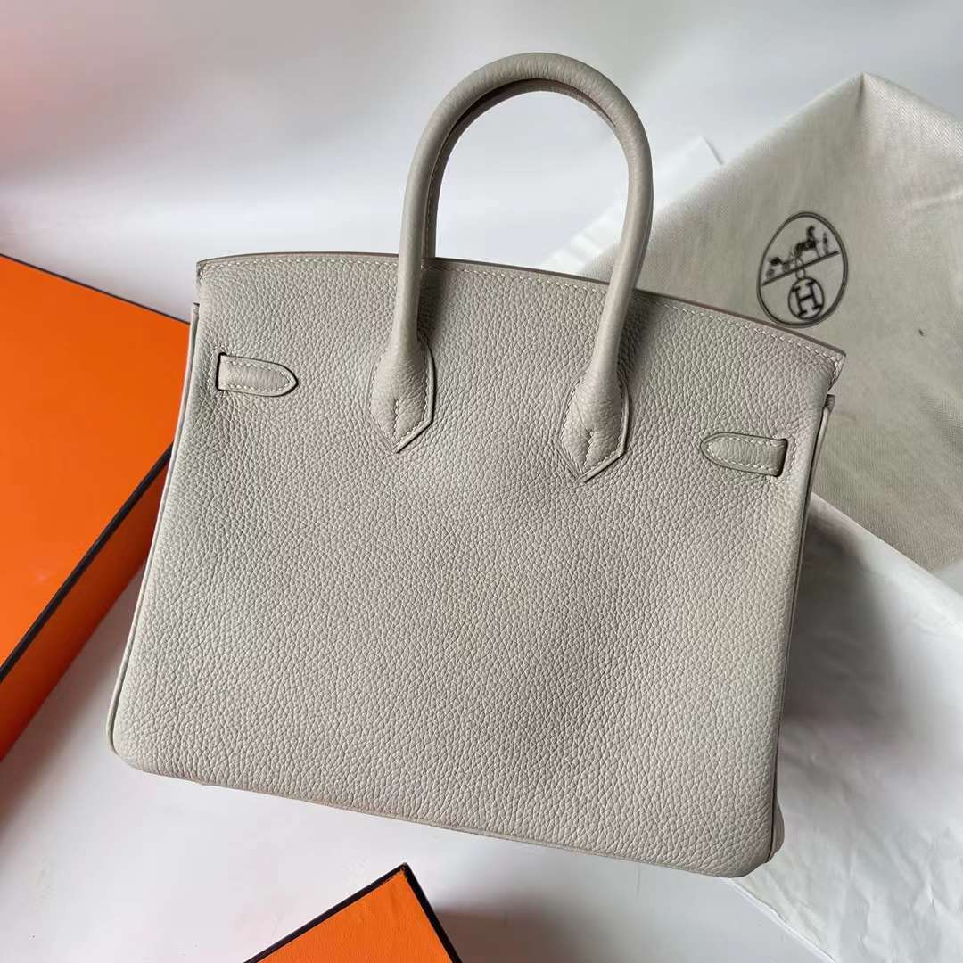 Hermès（爱马仕）Birkin 铂金包 Togo 顶级小牛皮 Ck80 珍珠灰 金扣 30cm 全手工蜡线缝 Ghw